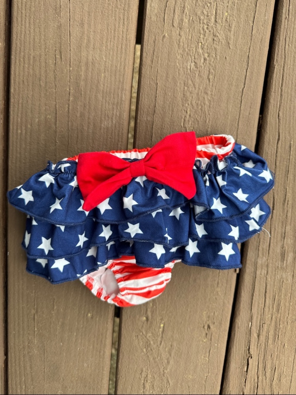 Kids Star Ruffle Swim Diaper Cover - Red, White & Blue